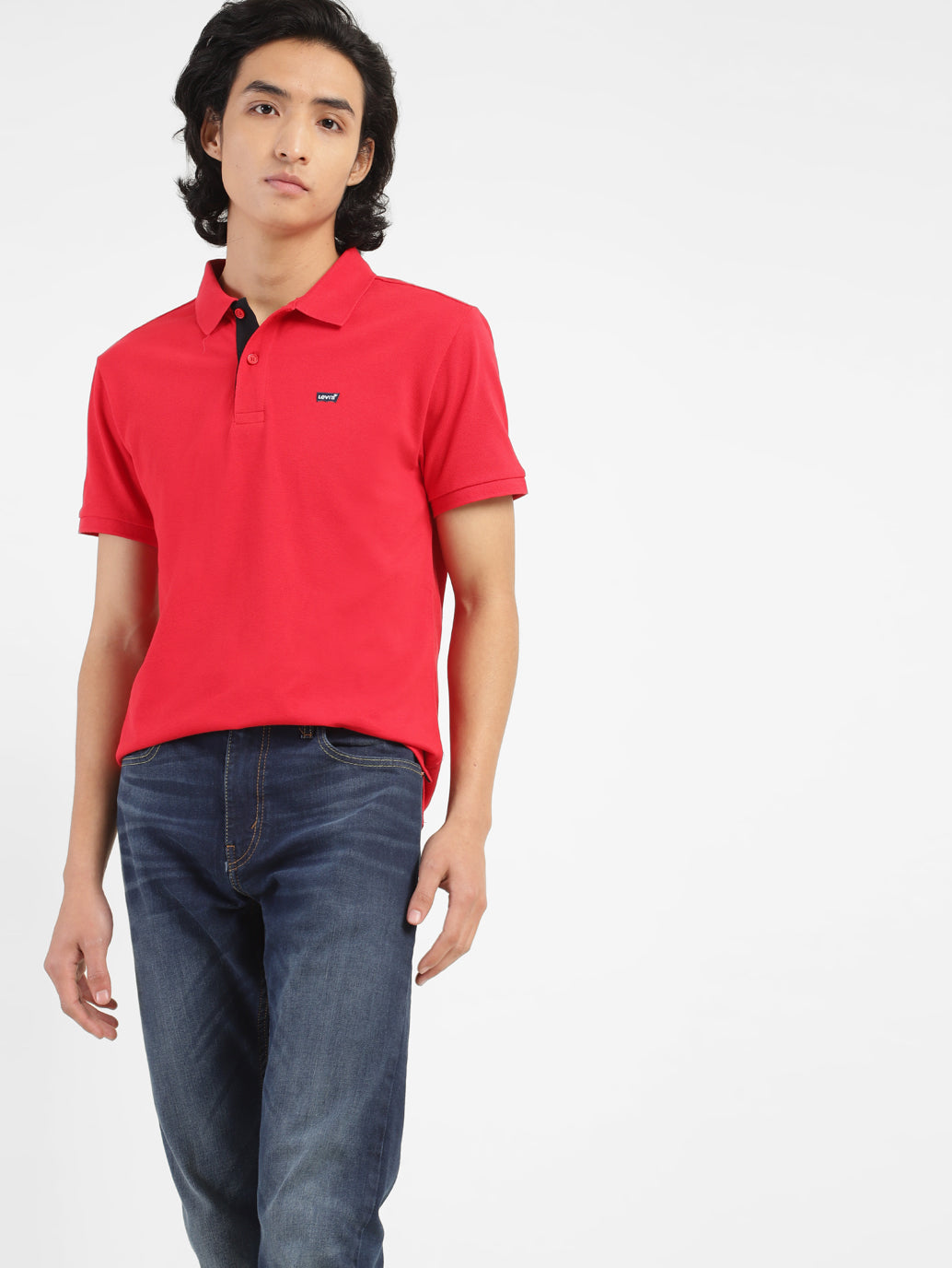 Men's Red Polo Collar T-Shirt - 783047cc-119f-4ce3-8bf9-d89cf161c367 View