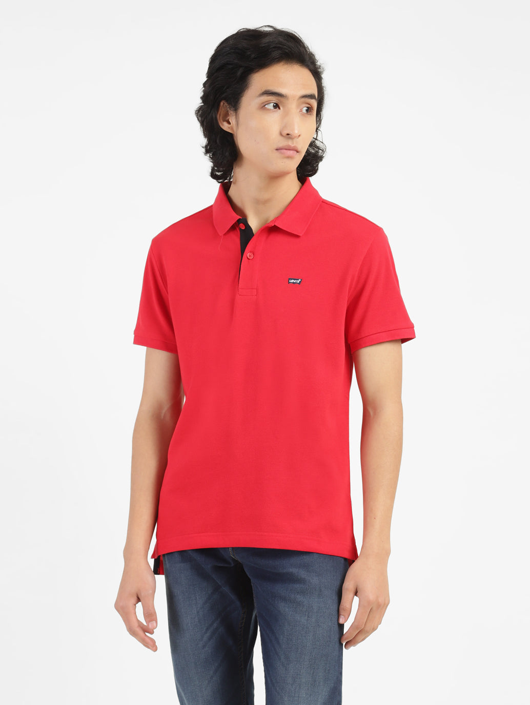 Men's Red Polo Collar T-Shirt - ef4ec700-1db1-4be7-b310-c3336cbfd6f7 View