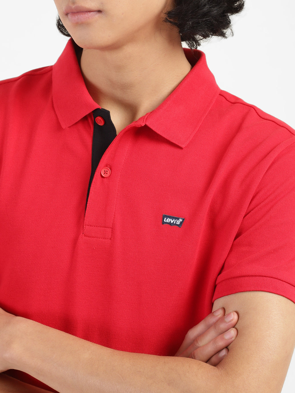 Men's Red Polo Collar T-Shirt - c6e986f2-a642-4d07-a370-6edc55ae4068 View