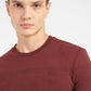 Men's Solid Crew Neck T-shirt Maroon - df03ebf4-64aa-4079-94c9-66a7dfc93750 View