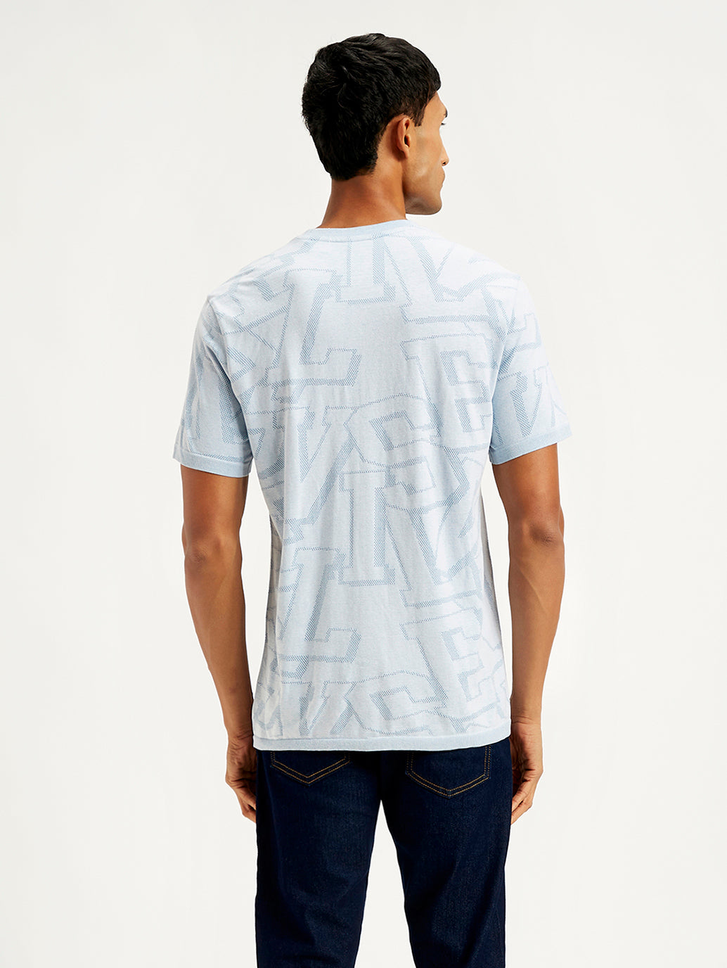 Men's Typographic Print Regular Fit T-Shirt - b0f23d36-8598-426e-bfc1-439c00e81473 View