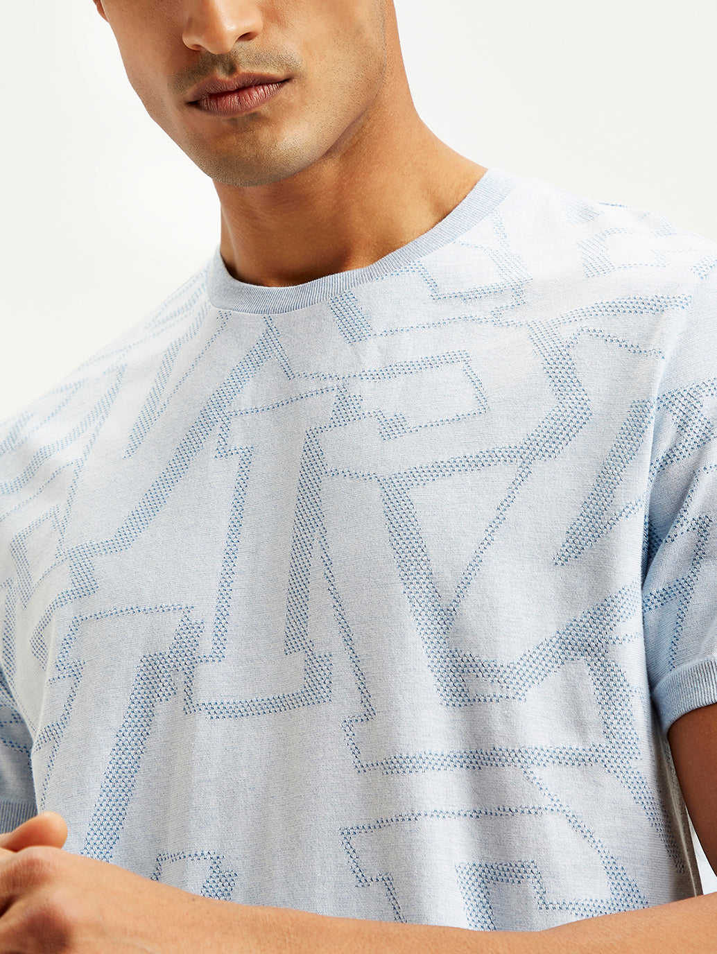 Men's Typographic Print Regular Fit T-Shirt - f5de084b-b2f2-4bcc-a83f-c52fa4cce887 View