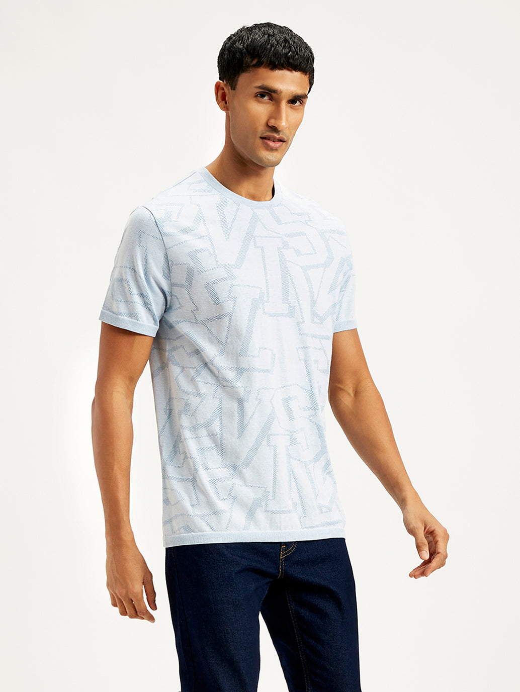 Men's Typographic Print Regular Fit T-Shirt - 2ddd51d5-ada3-44ce-bd60-b30842302c4f View