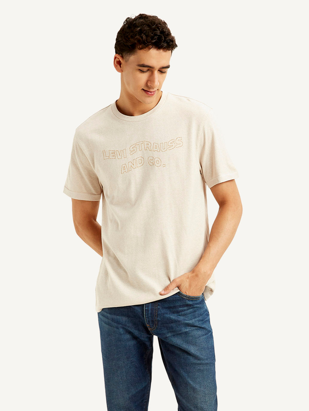 Men's Brand Logo Slim Fit T-shirt - Styleshot View