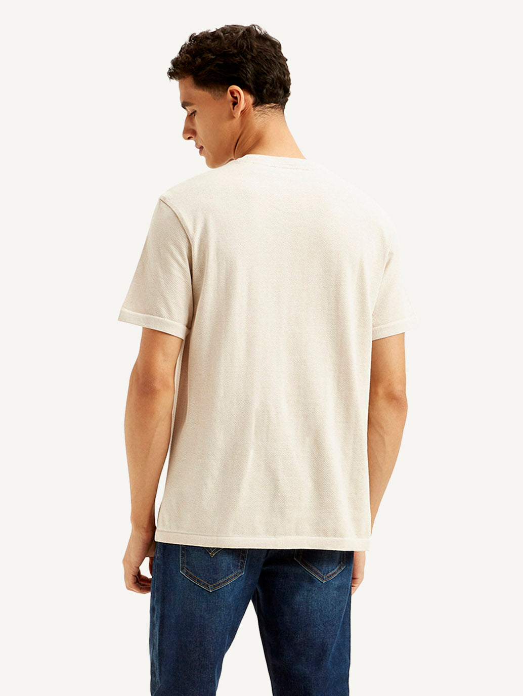 Men's Brand Logo Slim Fit T-shirt - Back View