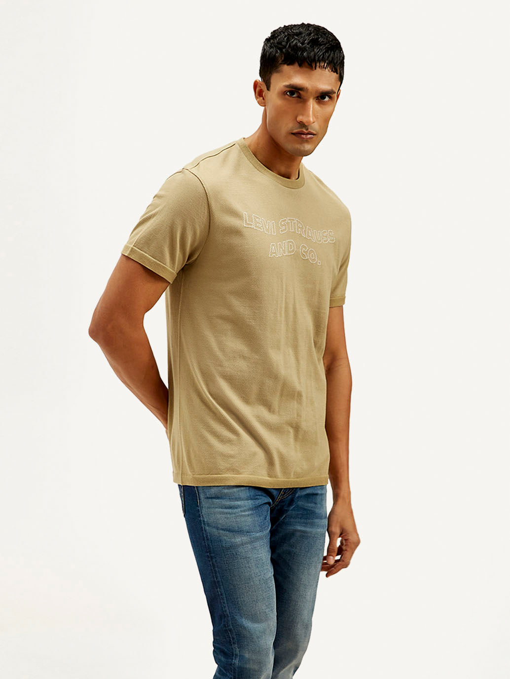 Men's Brand Logo Slim Fit T-shirt - Styleshot View