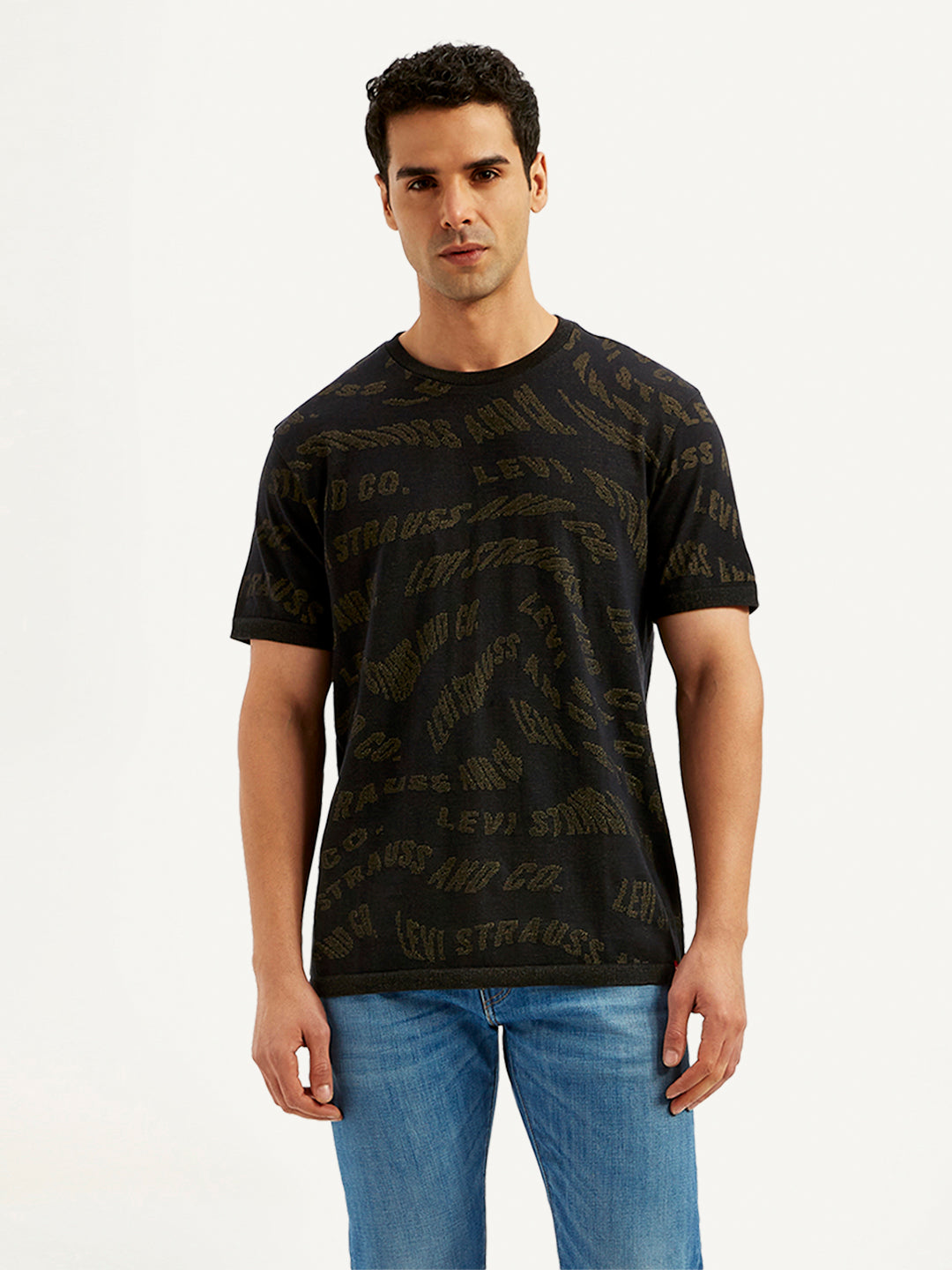 Men's Typographic Print Slim Fit T-Shirt - 20 View