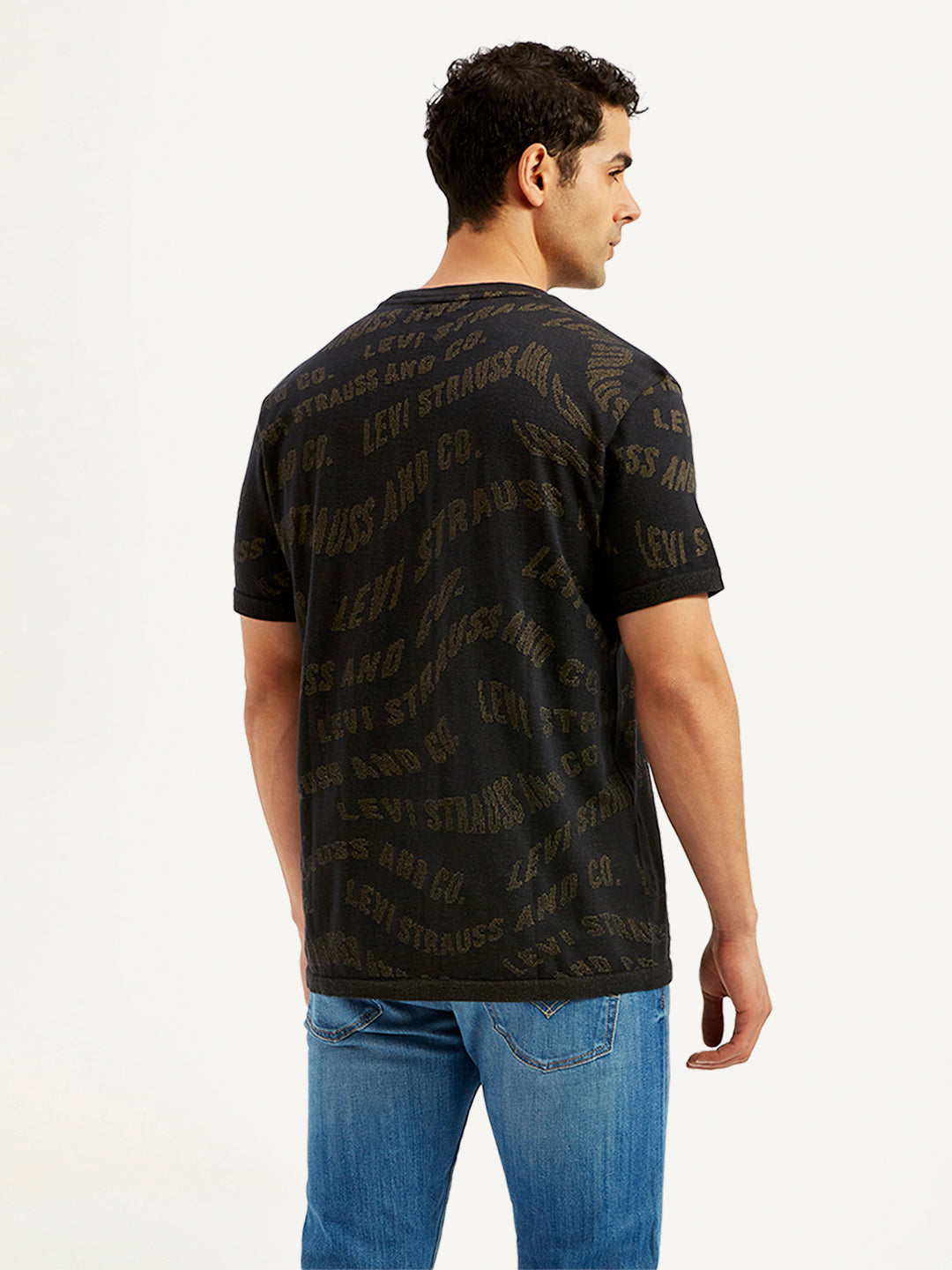 Men's Typographic Print Slim Fit T-Shirt - 20 View