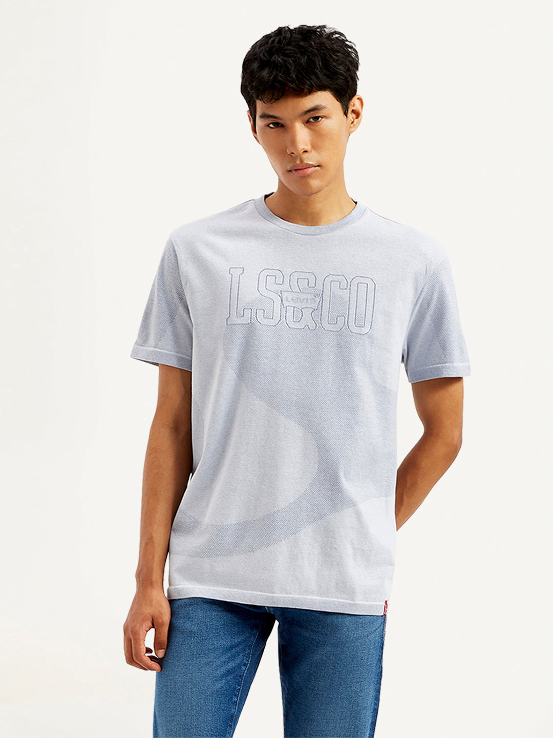 Men's Graphic Print Slim Fit T-Shirt - Front View