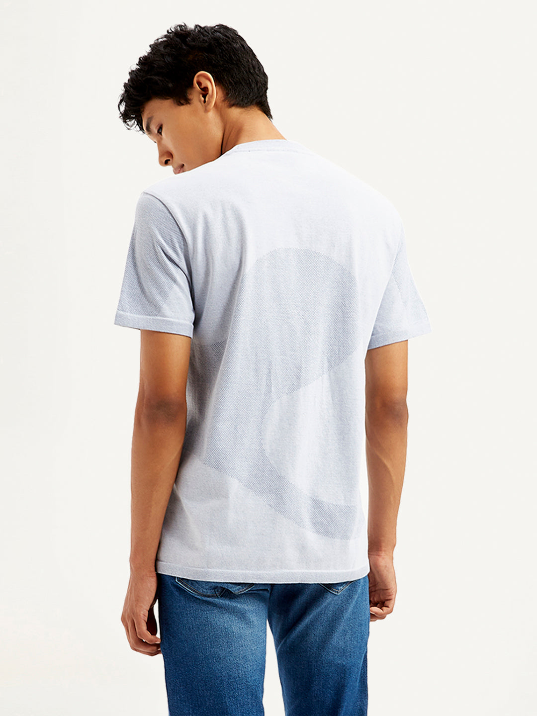 Men's Graphic Print Slim Fit T-Shirt - Back View
