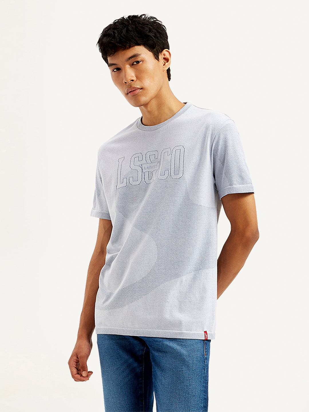 Men's Graphic Print Slim Fit T-Shirt - Side View