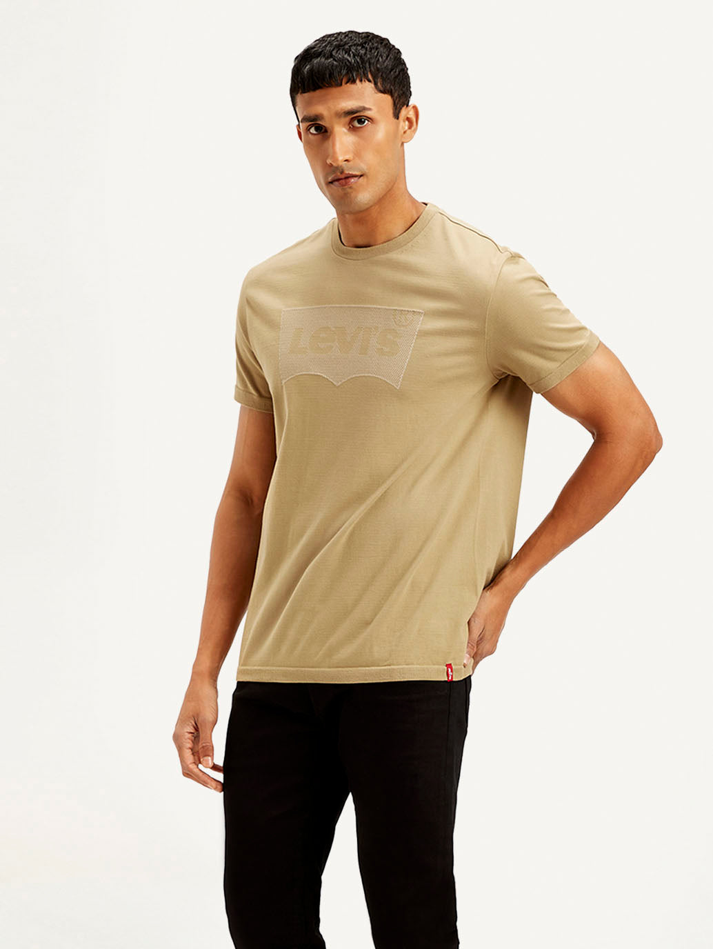 Men's Brand Logo Slim Fit T-shirt - Side View