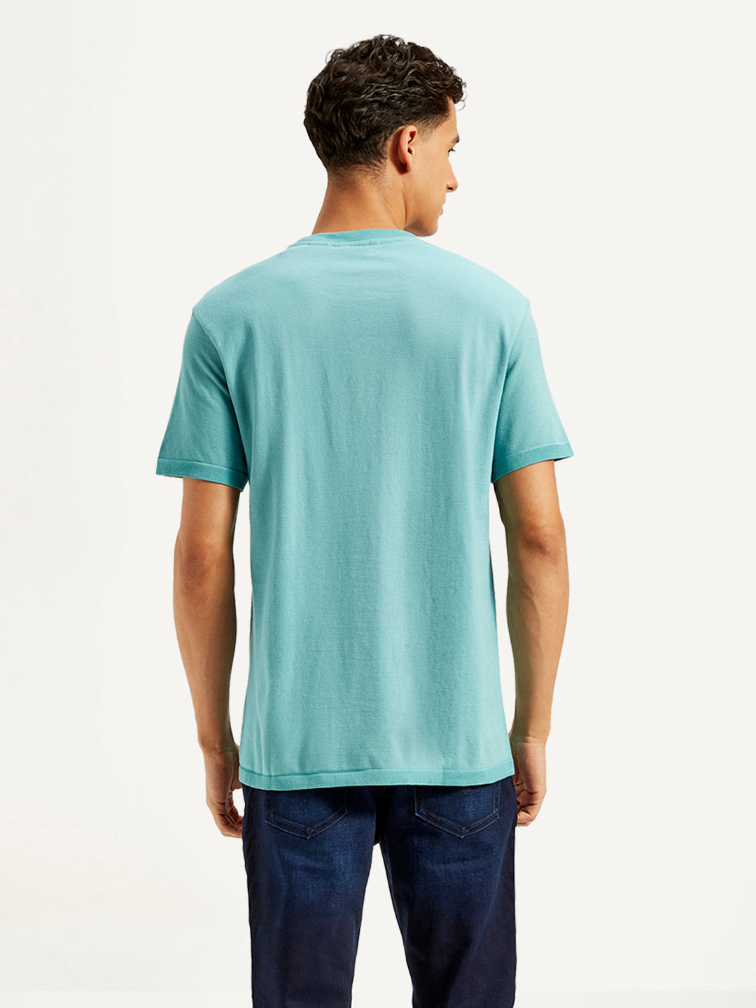 Men's Brand Logo Slim Fit T-Shirt - Back View