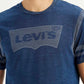 Men's Brand Logo Dark Blue Slim Fit Seamless T-shirt - Detail View