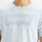 Men's Brand Logo Light Blue Slim Fit Seamless T-shirt - Detail View