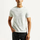 Men's Abstract White Slim Fit T-shirt - Front View
