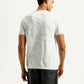 Men's Abstract White Slim Fit T-shirt - Back View