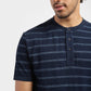 Men's Striped Henley Neck T-shirt - b52a6c4a-9353-4acd-98fe-e92c4f482df7 View