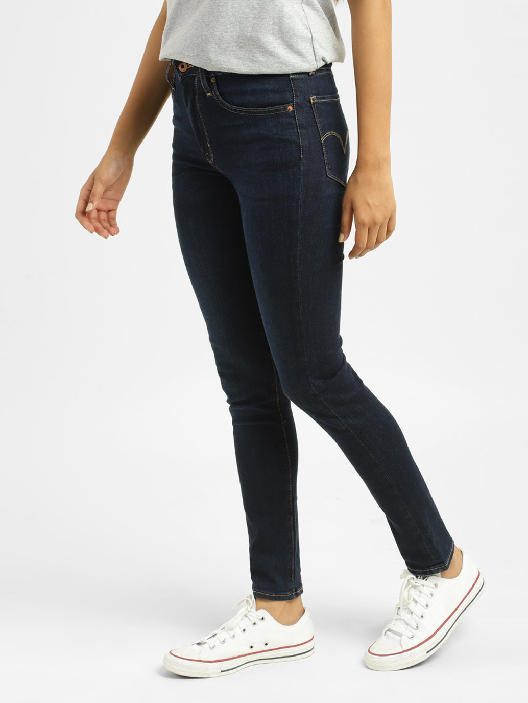 Women's 721 Blue Skinny Fit Mid Rise Jeans - 2c6fa8df-b98f-4481-bc85-e721e29f278c View