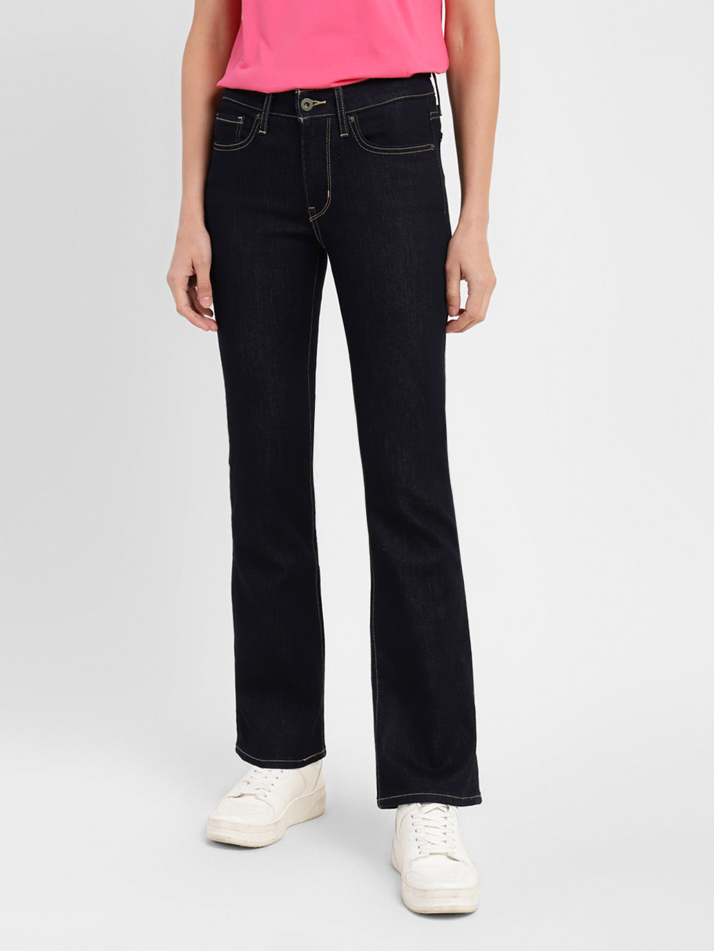 Women's 715 Navy Blue Flared Fit Mid Rise Jeans - ac32c8da-c973-4ace-b651-6d33e678ad3b View