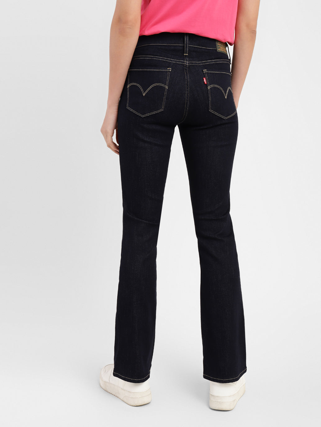 Women's 715 Navy Blue Flared Fit Mid Rise Jeans - 224b9c6e-d33a-4e4d-9fd0-a91a45ac337d View