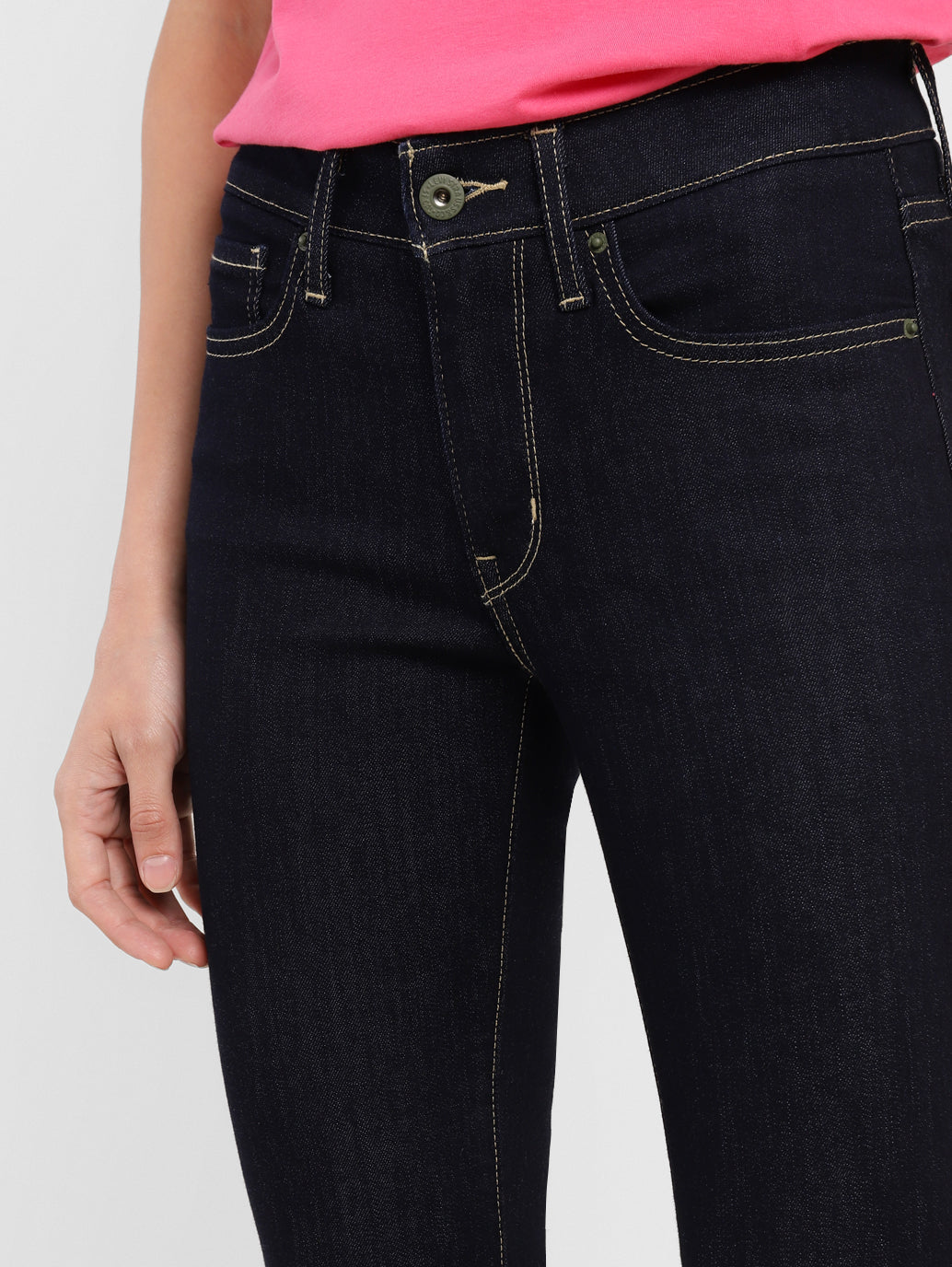 Women's 715 Navy Blue Flared Fit Mid Rise Jeans - f37a072d-3847-49b0-9332-e1e9af4ddd2f View