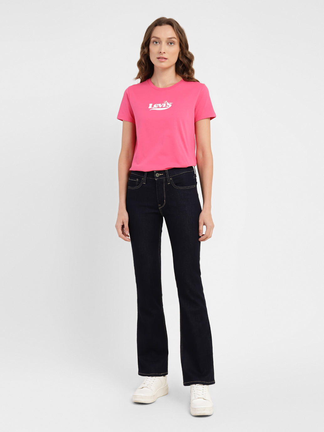 Women's 715 Navy Blue Flared Fit Mid Rise Jeans - d3672147-66ab-4fc5-9d7f-a7a562055c60 View