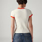 Women's Typography Printed Slim Fit T-Shirt - Back View