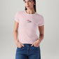 Women's Printed Slim Fit Ribbed T-Shirt - Styleshot View