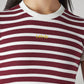 Women's Striped Slim Fit Ribbed T-Shirt - 20 View