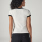 Women's Colorblock Slim Fit Ribbed T-Shirt - Back View