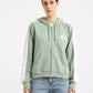 Women's Printed Green Hooded Sweatshirt - fe4a3a94-88b0-4374-af90-6935b85fb381 View