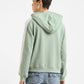 Women's Printed Green Hooded Sweatshirt - 8cb273a1-a4d8-495e-a8bc-56e22c787274 View