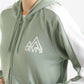 Women's Printed Green Hooded Sweatshirt - 70a47e75-489d-4308-ba8e-2c963d7d623f View