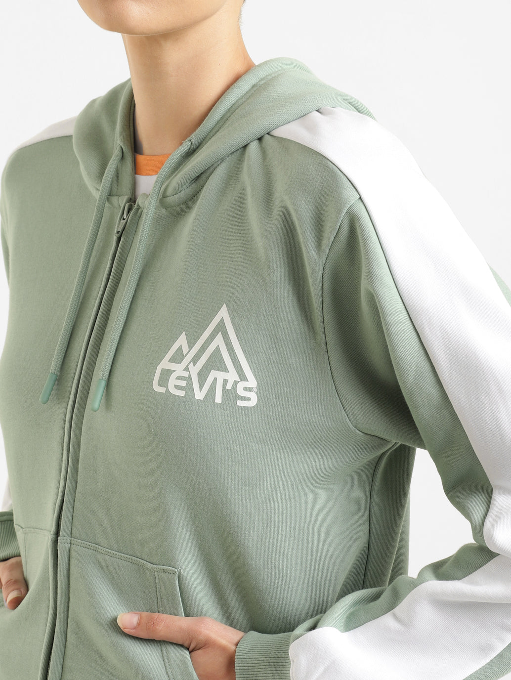 Women's Printed Green Hooded Sweatshirt - 70a47e75-489d-4308-ba8e-2c963d7d623f View