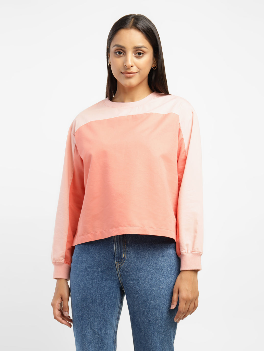 Levi's X Deepika Padukone Colour Blocked Sporty Top Pink