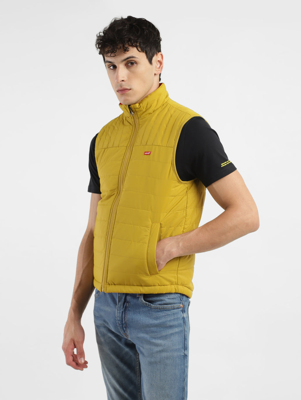 Men's Solid Reversible Padded Jacket - 5c3633bd-e5fc-4ad0-9613-997aefeae52b View