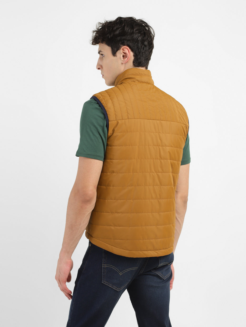 Men's Solid Brown Reversible Padded Jacket - 03222313-187f-4a43-abe2-8d80a2a4ade9 View