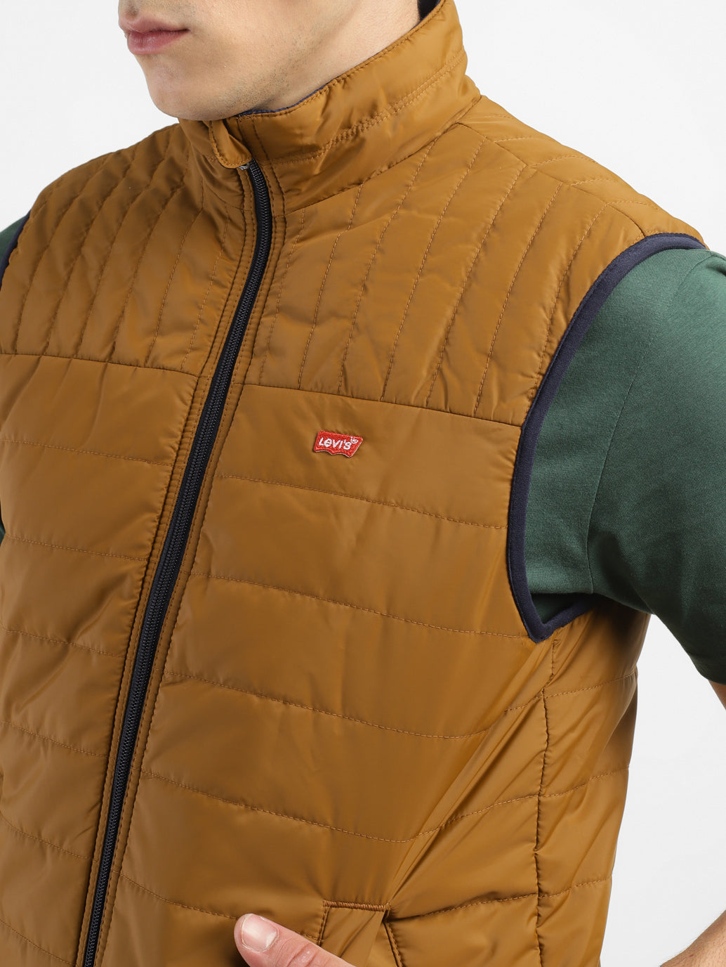 Men's Solid Brown Reversible Padded Jacket - 1bd9a3f5-2882-4c7c-ae77-74647f2cd190 View