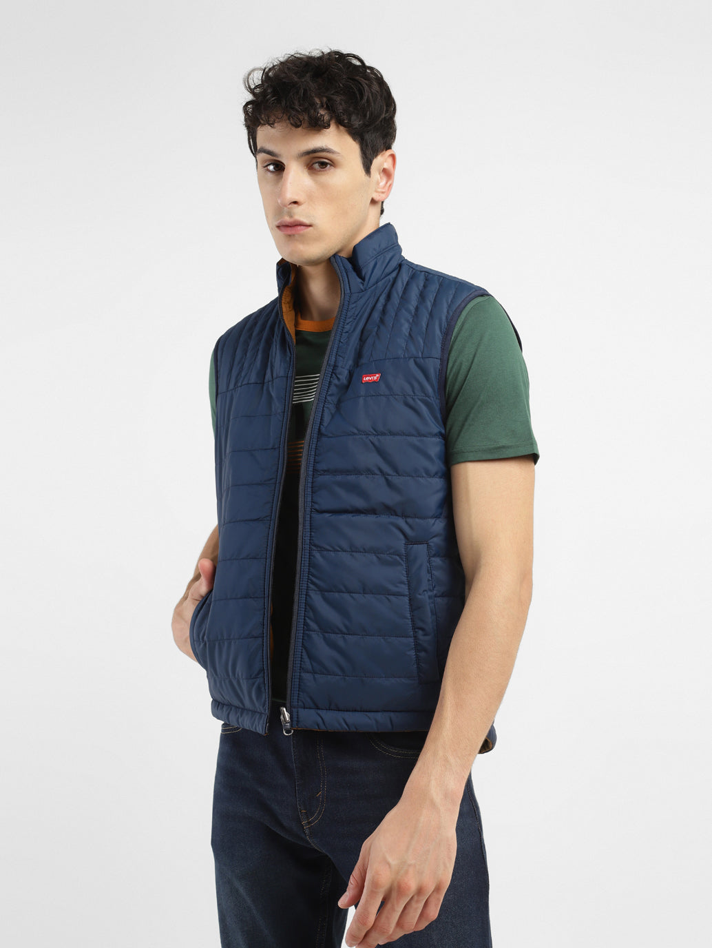Men's Solid Brown Reversible Padded Jacket - 939ea3d6-1e5a-4a61-ab6b-cb1abc8d783c View