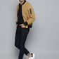 Men's Solid Band Neck Bomber Jacket - da2a733b-bfb3-4a50-8d00-da55a53da0ea View