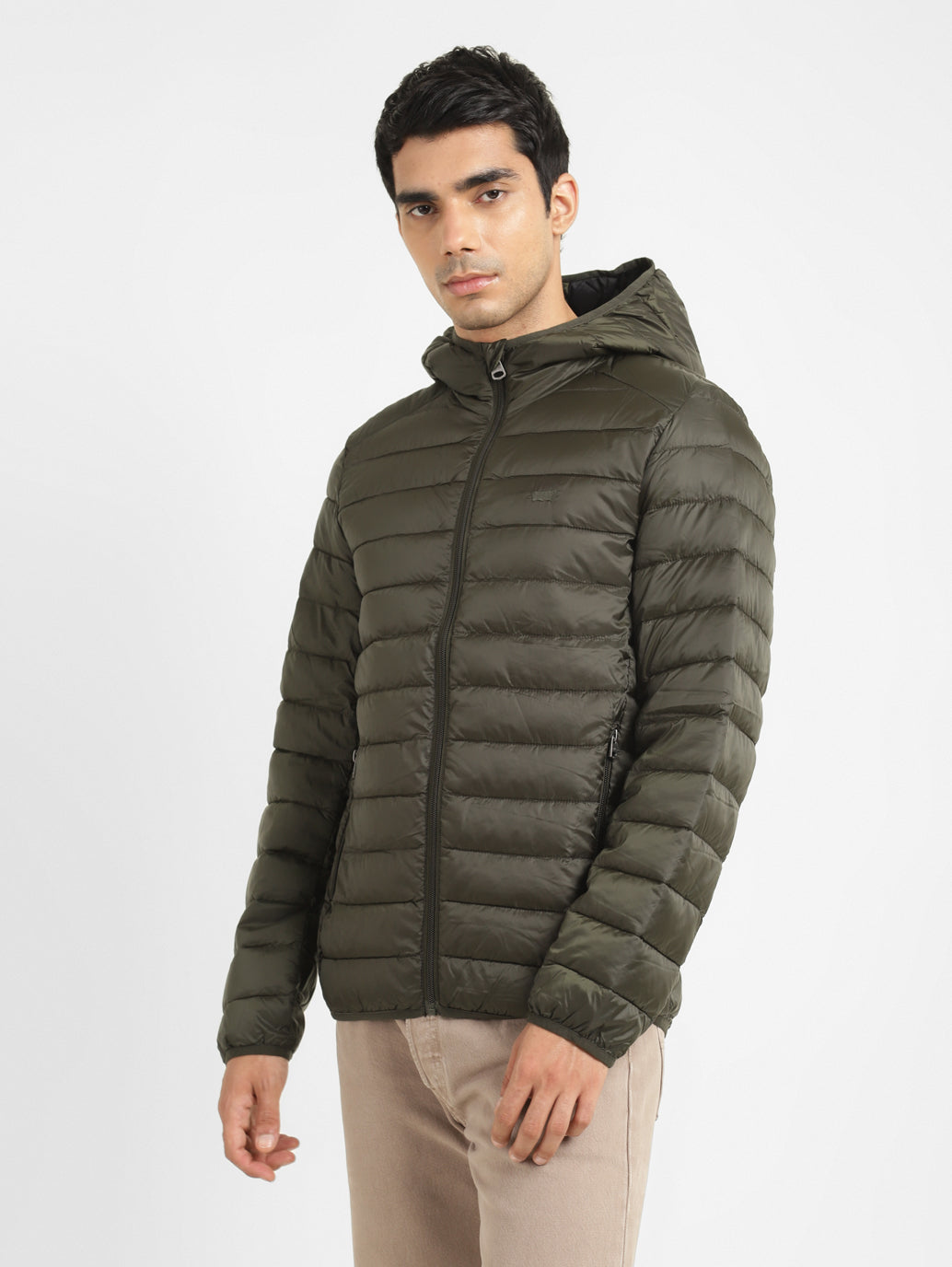 Men's Solid Green Quilted Jacket - 5f59d84e-a82f-4bf4-9e11-d98ce5c5245c View