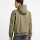 Men's Solid olive green Hooded Bomber Jacket - 77d781a6-3e35-490f-8540-fdabb08e22ac View