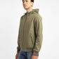 Men's Solid olive green Hooded Bomber Jacket - 7a6a305d-8335-4b0f-b8c5-18cefe74a4fd View