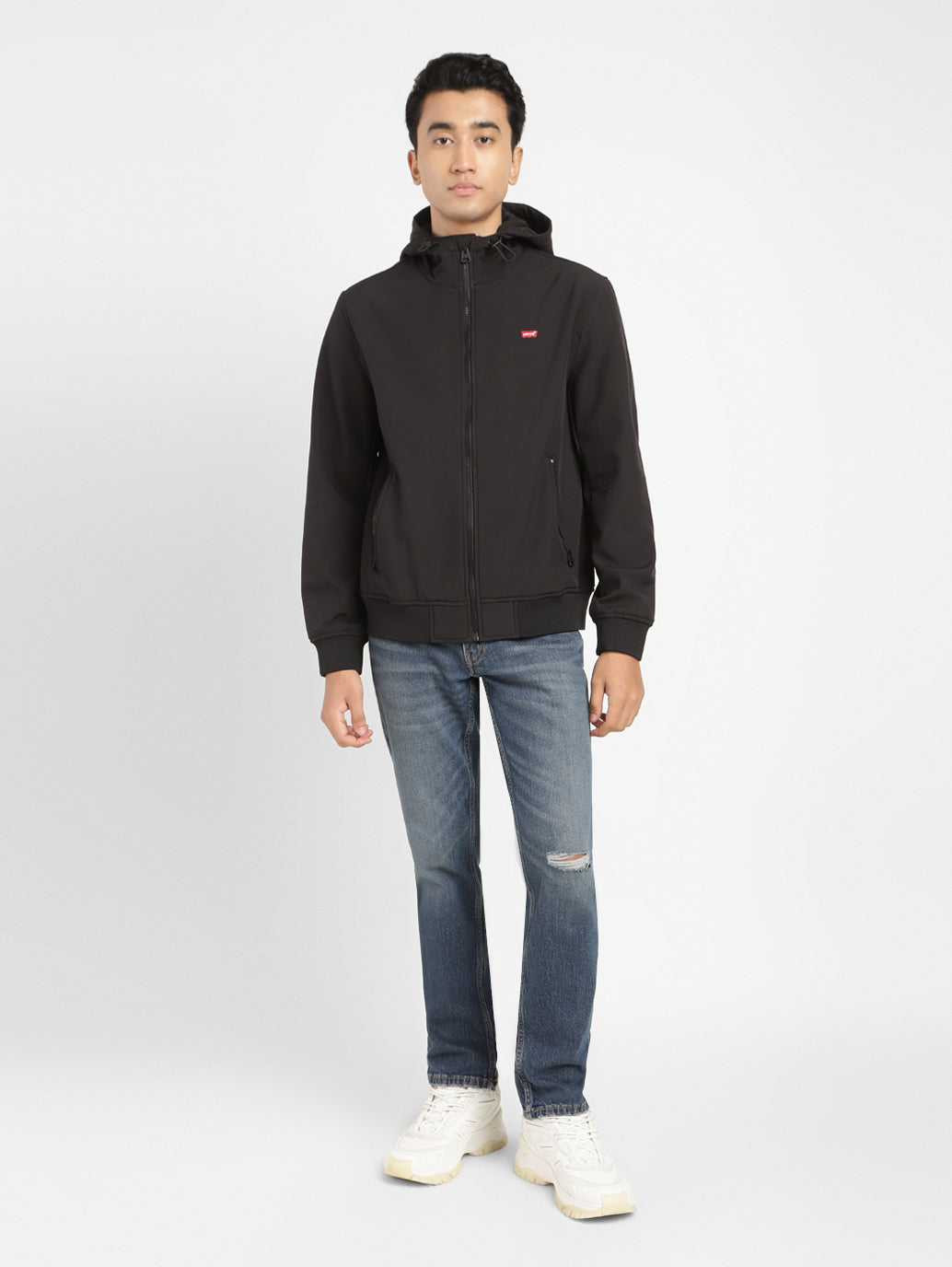 Men's Solid Hooded Bomber Jacket - eedf3e29-a84e-4364-a935-b37902bfb444 View