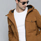 Men's Solid Hooded Padded Jacket - 781b7583-ea3b-4d76-8e03-0ff5f328320b View