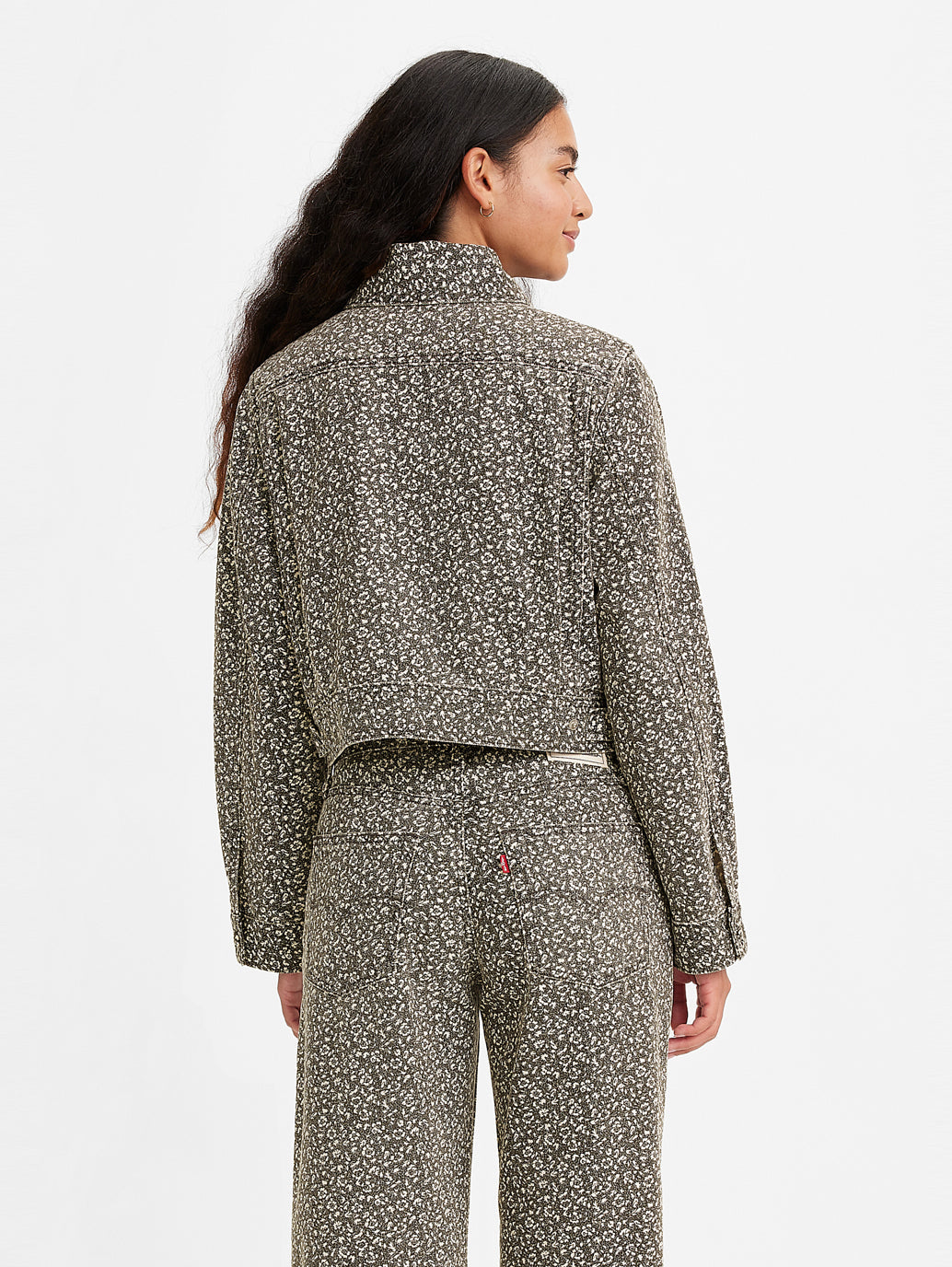 Women's Floral Print Tailored Jacket - ff135649-a97f-472e-8c5e-a32a40bff60b View