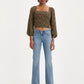 Women's Indigo Bootcut Fit Low Rise Jeans - Front View