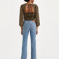 Women's Indigo Bootcut Fit Low Rise Jeans - Back View