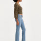 Women's Indigo Bootcut Fit Low Rise Jeans - Side View